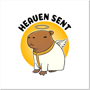 Heaven Sent Capybara Angel Posters and Art